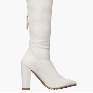 Madden Girl Signaal over-the-knee Lug Sole Dress Boots light Grey Size 9